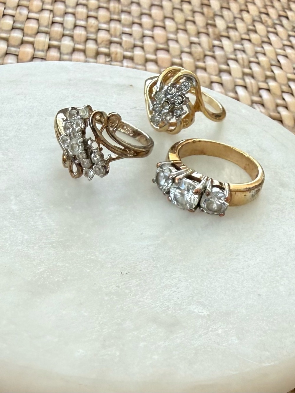 Vintage Estate Cocktail Rings - Stamped - Picture 6 of 10